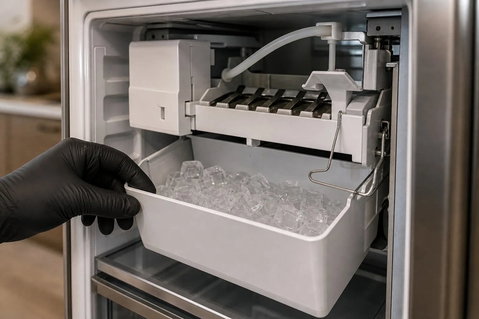 Hard water scales the ice and defrost side first